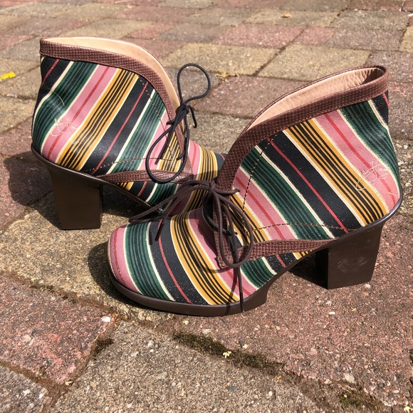 John Fluevog Stripe Splendid Booties - Picture 14 of 17